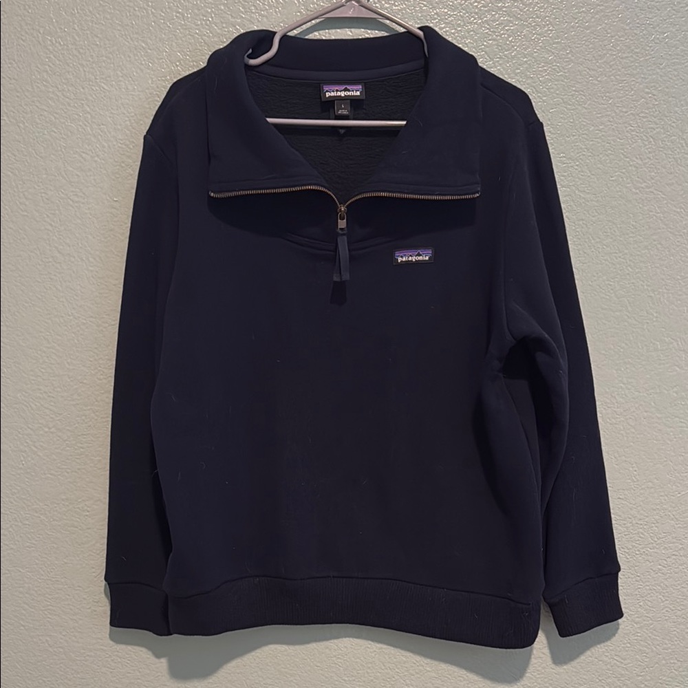 Patagonia Navy Blue Quarter-Zip Pullover Sweater